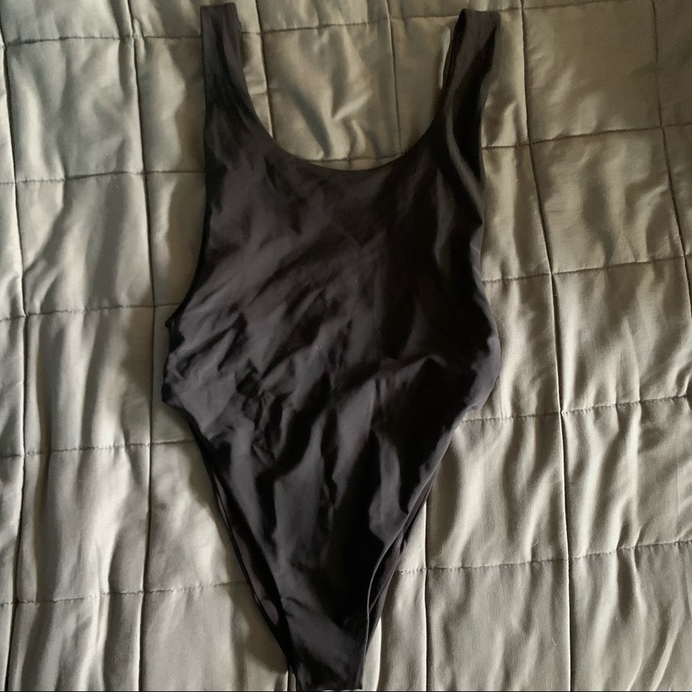 Aerie Black Scoop One Piece